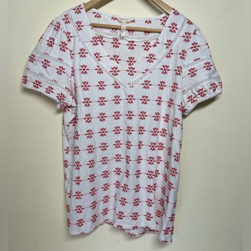 🧁 MATILDA JANE Women’s Red & White Tunic L